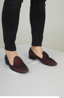 Aera black loafer shoes foot 0008.jpg
